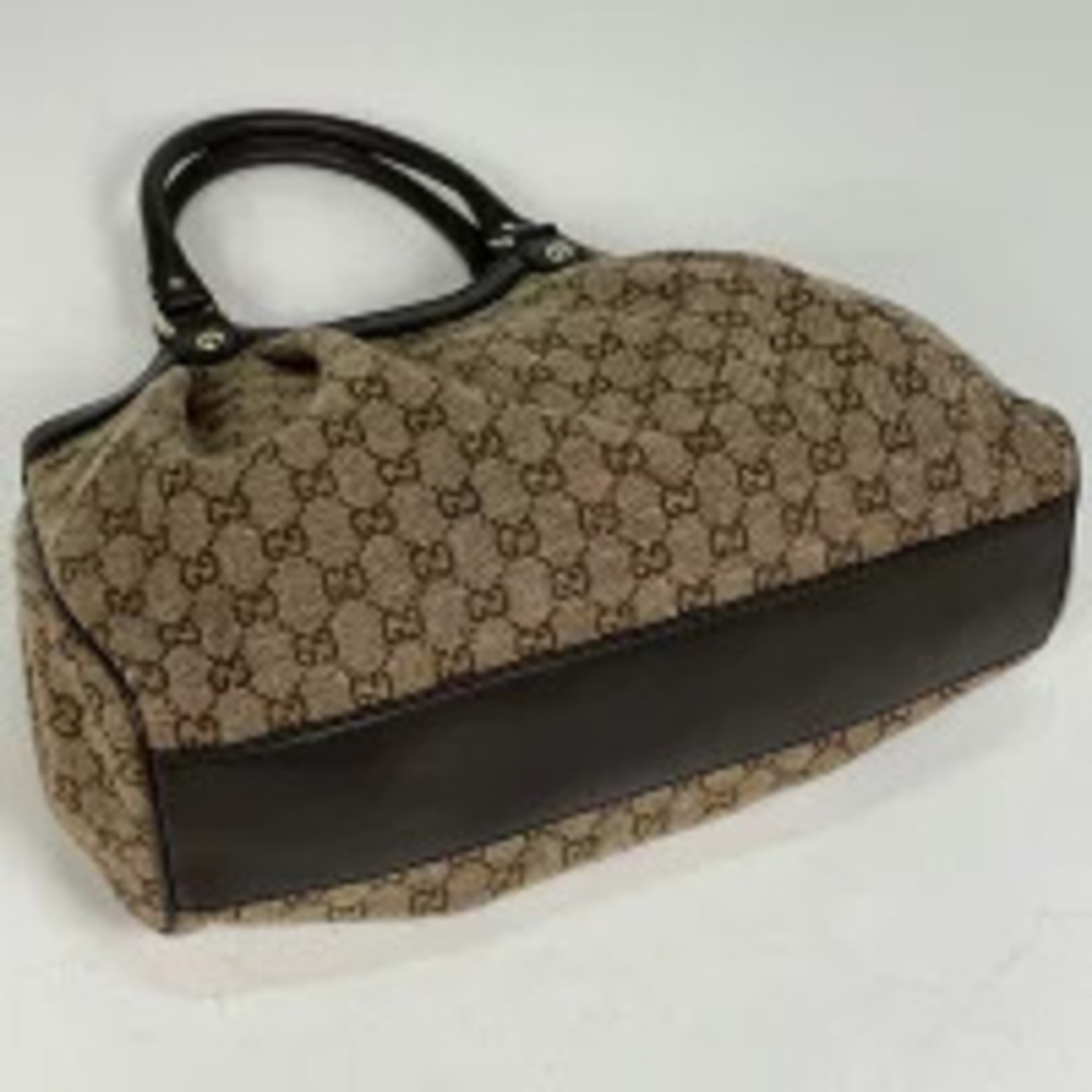 Gucci canvas Sukey handbag GG brown
